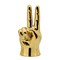 Kingston Living 8" Gold Ceramic Hand in a Peace Sign Figurine